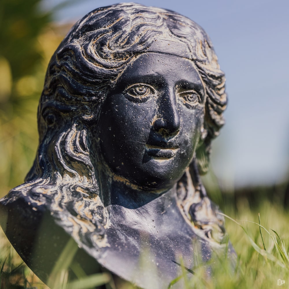 statue de jardin extérieur ntérieur du buste de marianne statuette noir antique 30cm grossiste statue de jardin