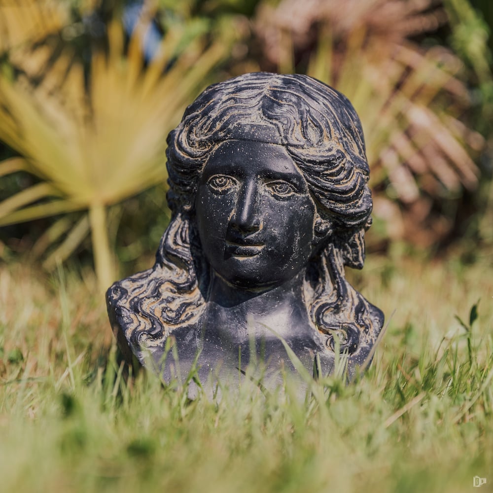 statue de jardin extérieur ntérieur du buste de marianne noir antique 30cm grossiste statue de jardin liberté