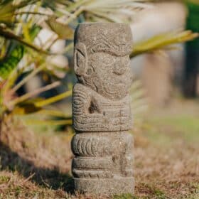 Polynesian tiki statue in volcanic stone 50cm - Vaira