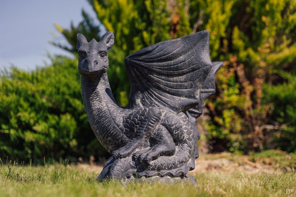 statue de jardin dragon noir 70cm grossiste statue de jardin statue extérieur