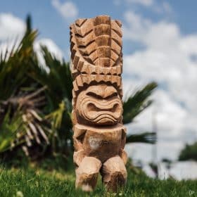 Polynesian tiki totem in coconut wood 50cm - Hawai
