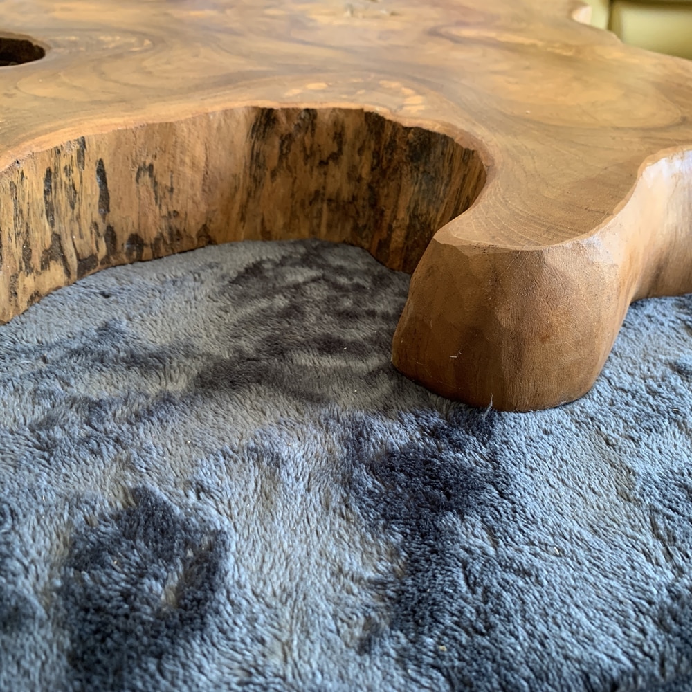 table basse en bois massif de teck jambes acier moderne design salon chambre table bois