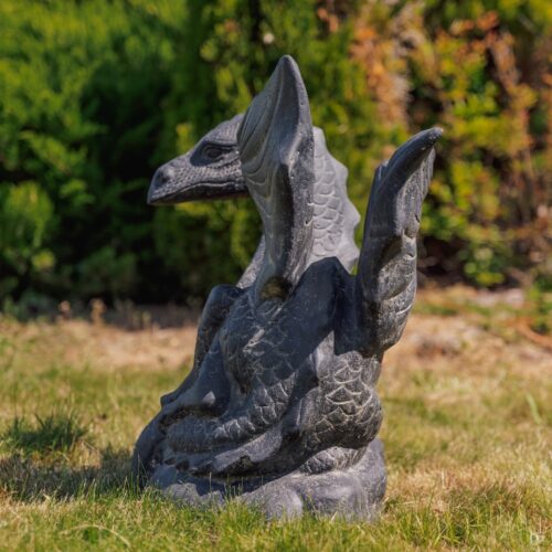 statue de jardin dragon noir 70cm grossiste statue de jardin statue extérieur dragon ball z