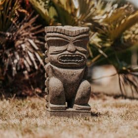 Statua da giardino per esterni - Totem Tiki en pierre volcanique - 50 cm, Tupai