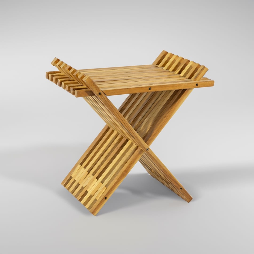 table de chevet bas de lit en bois de teck