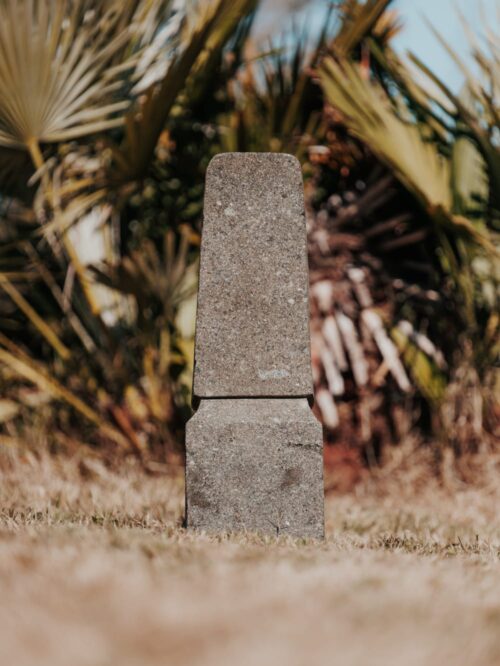 statue ile de pâques moai pour extérieur jardin en pierre volcanique naturelle 50cm grossiste statue de jardin décoration
