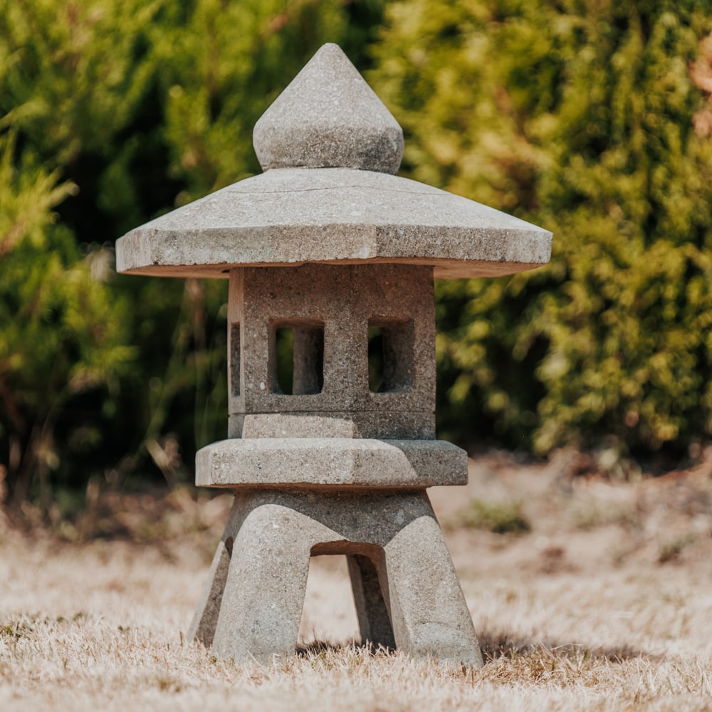 lampe japonaise lanterne pagode statue de jardin en pierre naturelle 70cm kansai