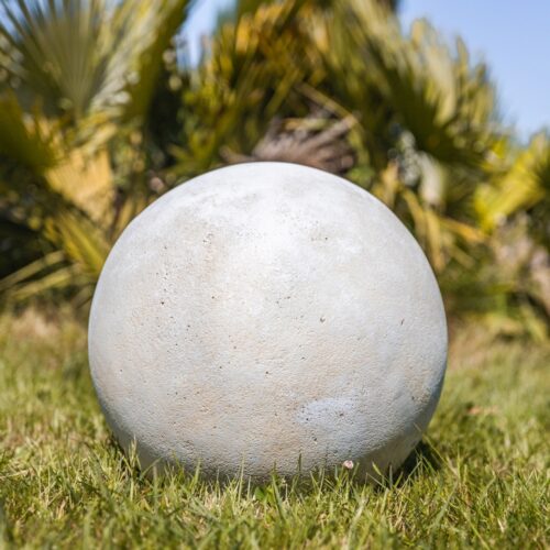 boule sphere deco décorative jardin massif terrace blanc antique diametre 20 cm 30cm 40cm 50cm grossiste statue de jardin