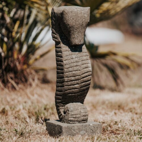 statue hippocampe jardin extérieur en pierre volcanique 50cm grossiste statue de jardin