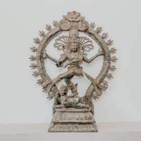 Stehende tanzende Shiva Nataraja Bronzestatuette, 60 cm