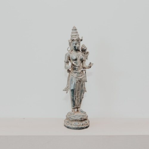 statuette statue déesse devi tara couleur bronze 29cm