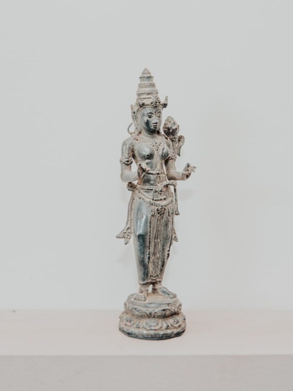 statuette statue déesse devi tara couleur bronze 29cm