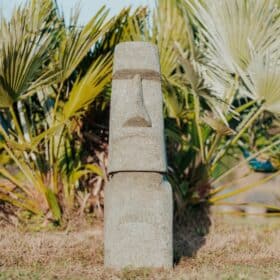 Estatua de jardín MOAÏ de 75 cm en piedra volcánica