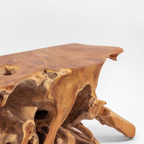 console bois naturel racine de teck foncé 120cm ou 150cm