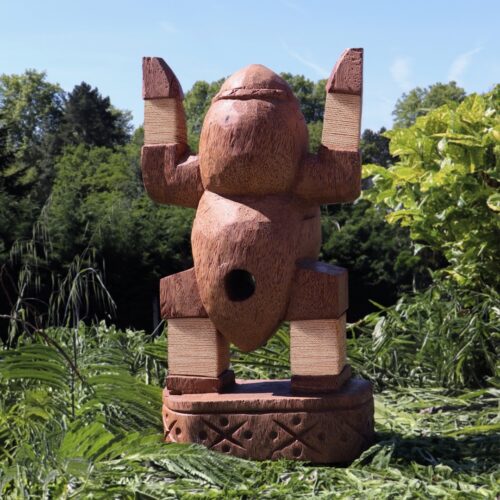 statue tiki en bois de cocotier kho lanta 60cm jardin décoration 03