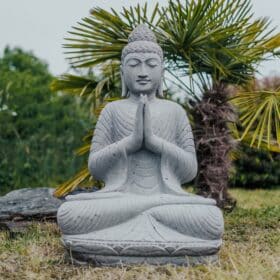 Buddha sitzend Position Danksagung aus Naturstein Premium 100cm