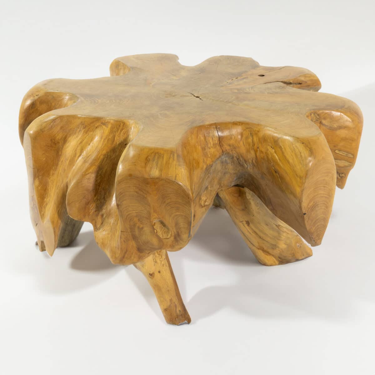 table basse en bois massif de teck 82cm