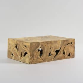 Couchtisch aus massivem Teakholz 120 x 80 cm - Milo