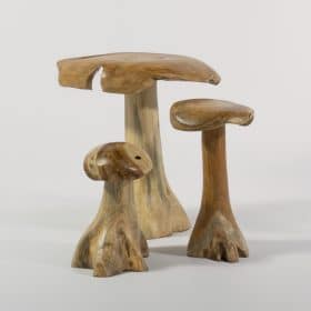 Fungo decorativo in teak per giardino 40cm / 50cm / 60cm