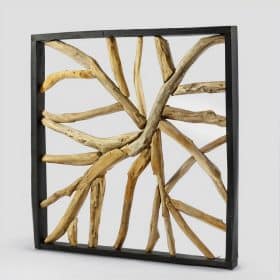 Divisorio in legno di teak naturale 140 x 140 cm - Kaï