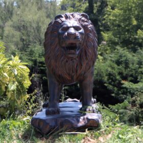 statue lion exterieur 1m grande géante jardin en pierre