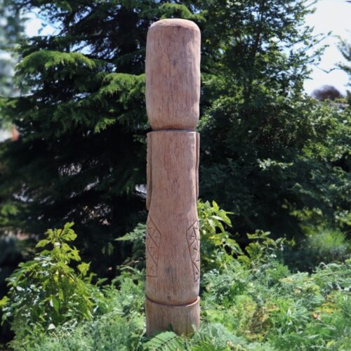 totem tiki en bois de cocotier pour exterieur 150cm morea