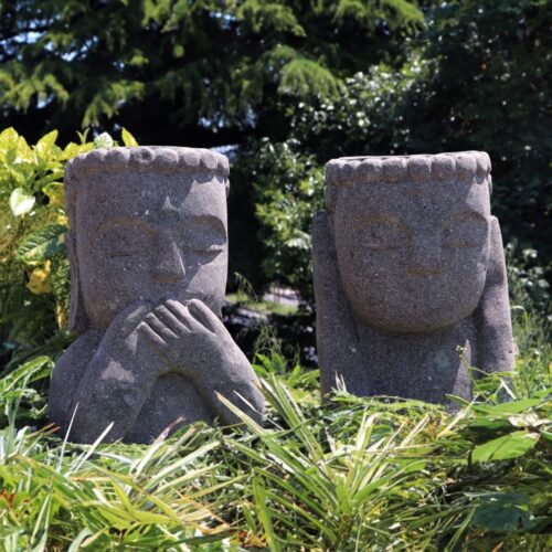 statue moai jardinière pot pour plante en pierre pour jardin