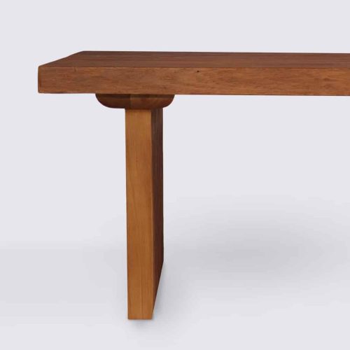 table basse en bois de teck massif recyclé 100cm rectangle inaya