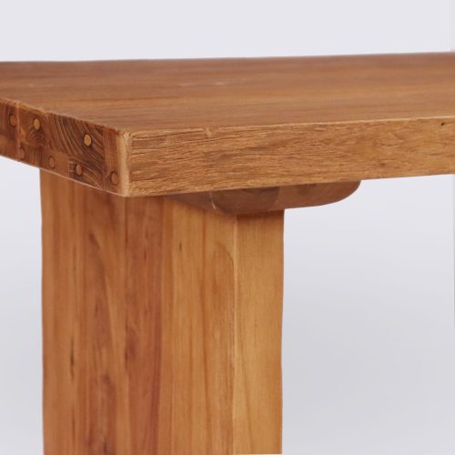 table basse en bois de teck recyclé 100cm rectangle style japonais inaya