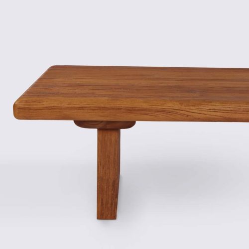 table basse en bois de teck massif recyclé 120cm rectangle japendi japonais