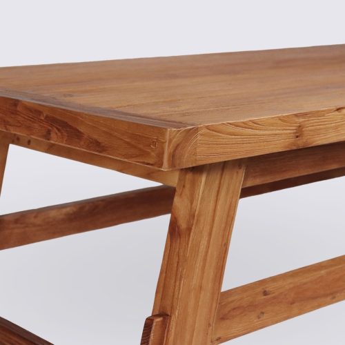 table basse bois de teck massif recyclé 120cm rectangulaire ama