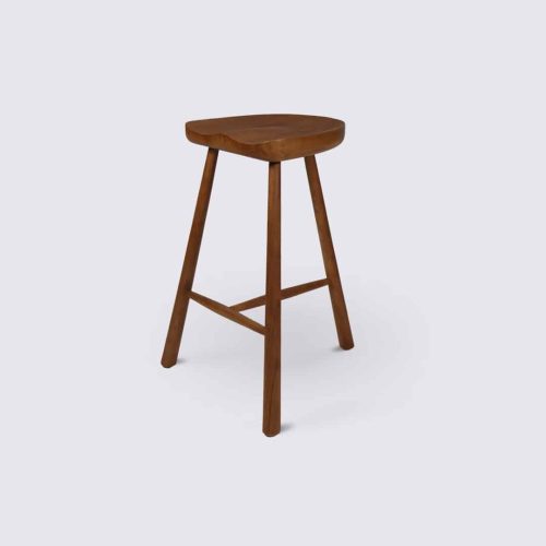 chaise de bar en bois massif de teck koa 78cm