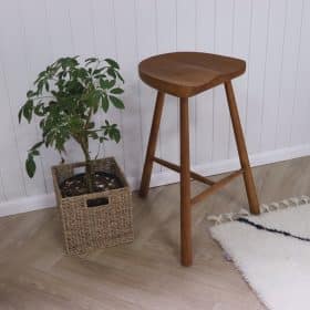 chaise de bar tabouret en bois massif de teck koa