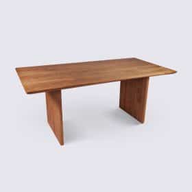 table de salle a manger en bois massif de teck recyclé 180cm 6 places rectangle Nora