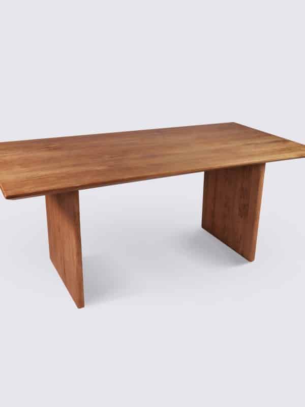 table de salle a manger en bois massif de teck recyclé 180cm 6 places rectangle Nora