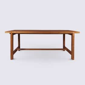 table de salle a manger en bois massif de teck recyclé 200cm 6 places 8 places rectangle ferme