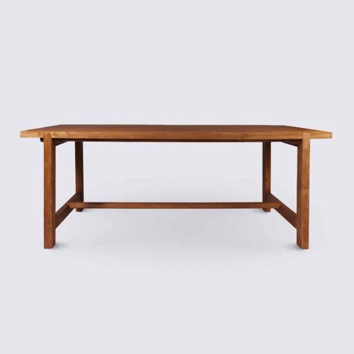 table de salle a manger en bois massif de teck recyclé 200cm 6 places 8 places rectangle ferme