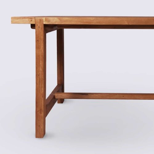 table de salle a manger en bois massif de teck recyclé 180cm 6 places 8 places rectangle ferme