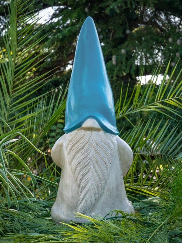 Statue nain bleu en pierre reconstituée FACE